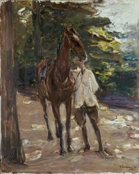 Palefrenier avec cheval